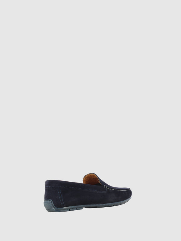 Sapatos com Ponta Redonda em Azul Marinho